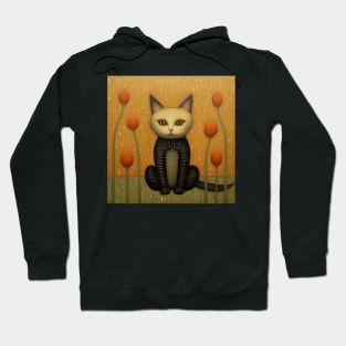 Black Cat Watercolor Art - Perfect for Cat Enthusiasts! Hoodie